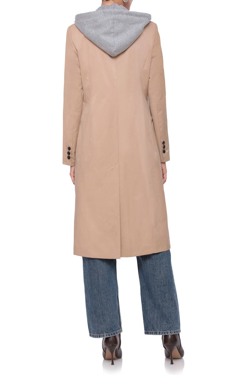 Avec Les Filles Hooded Double Breasted Trench Coat, Alternate, color, 