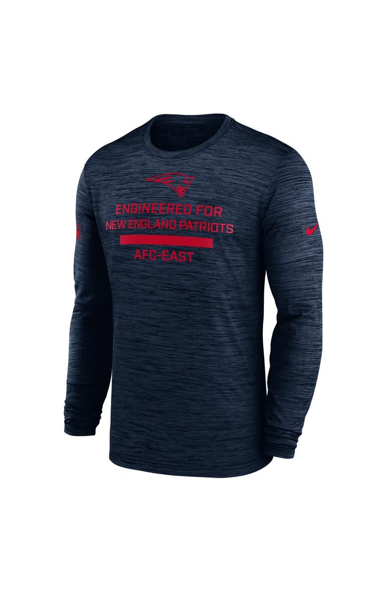 Nike Men's Nike Navy New England Patriots Sideline Velocity Performance Long Sleeve T-Shirt, Alternate, color, Navy