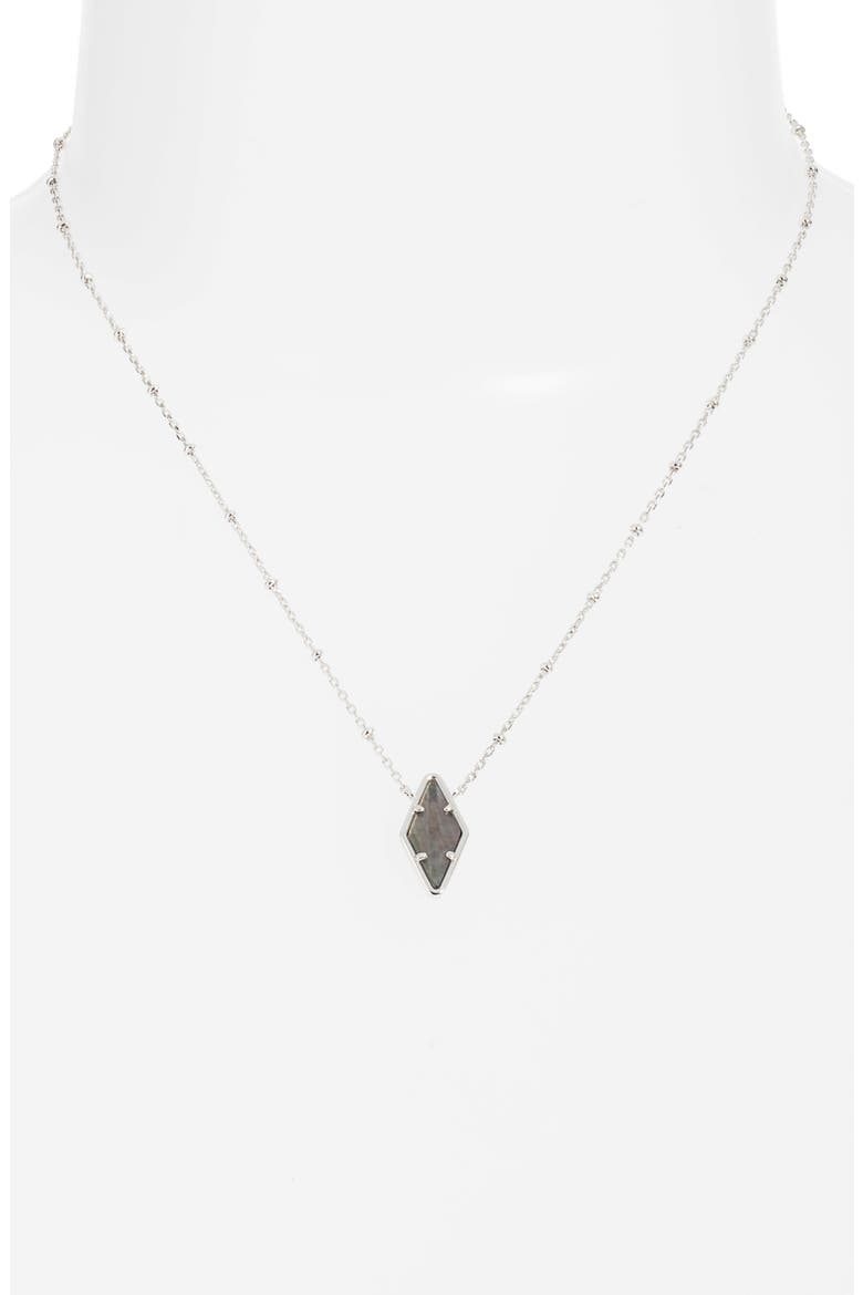 Kinsley Pendant Necklace, Alternate, color, SILVER BLACK MOTHER OF PEARL