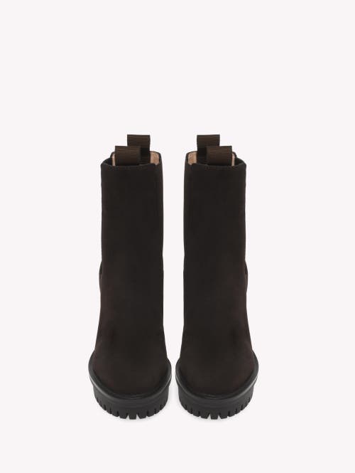 Gianvito Rossi 90 Suede Platform Ankle Boots In Brown