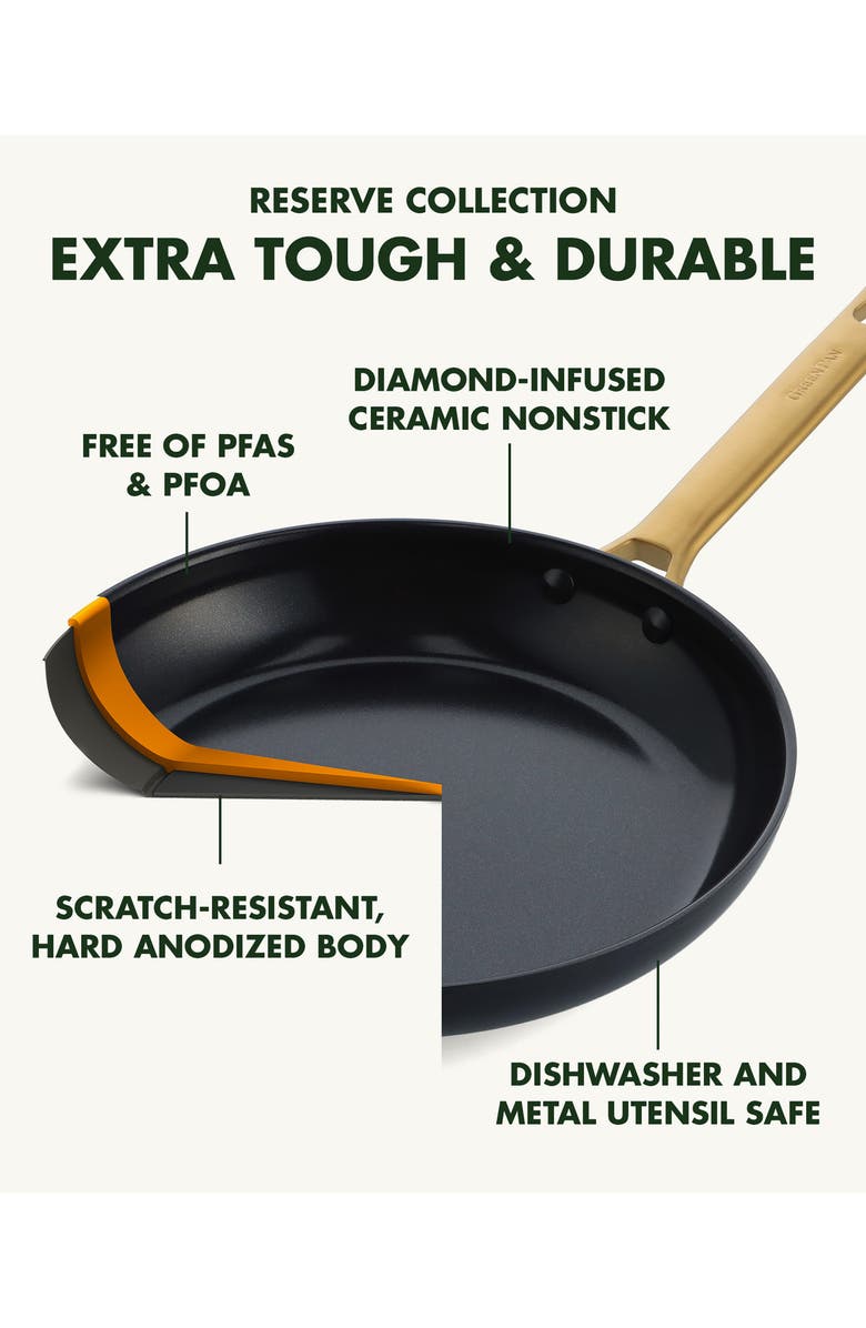 GreenPan Reserve Black 4-Piece Hard Anodized Aluminum Ceramic Nonstick Pan Set, Alternate, color, 