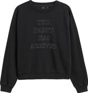 BOSS Orange Eland Party Time Embellished Cotton Graphic Sweatshirt