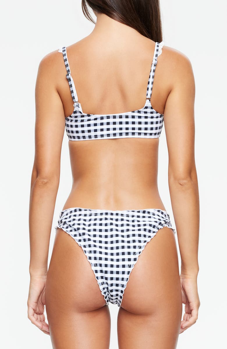 LIONESS Tide Bikini Top, Alternate, color, Noir Check