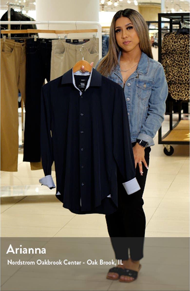 Slim Fit Stretch Performance Dress Shirt, sales video thumbnail