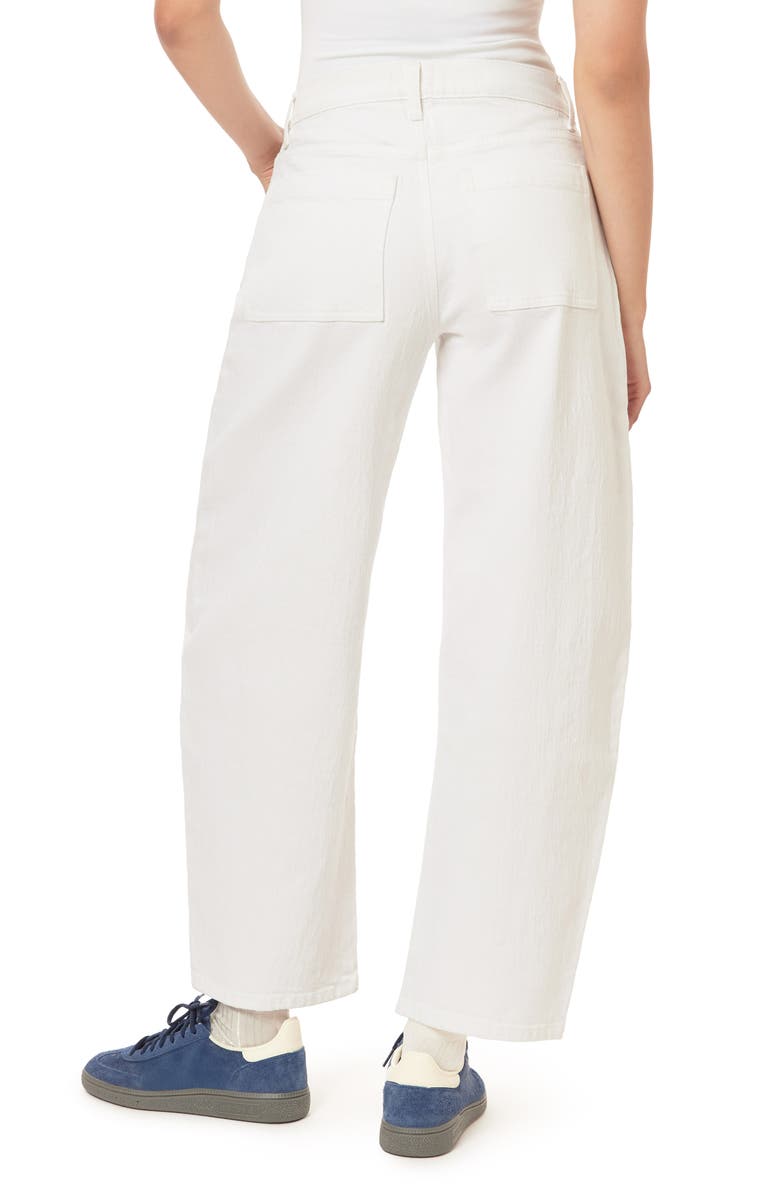 Kensie Front Seam Barrel Jeans, Alternate, color, White