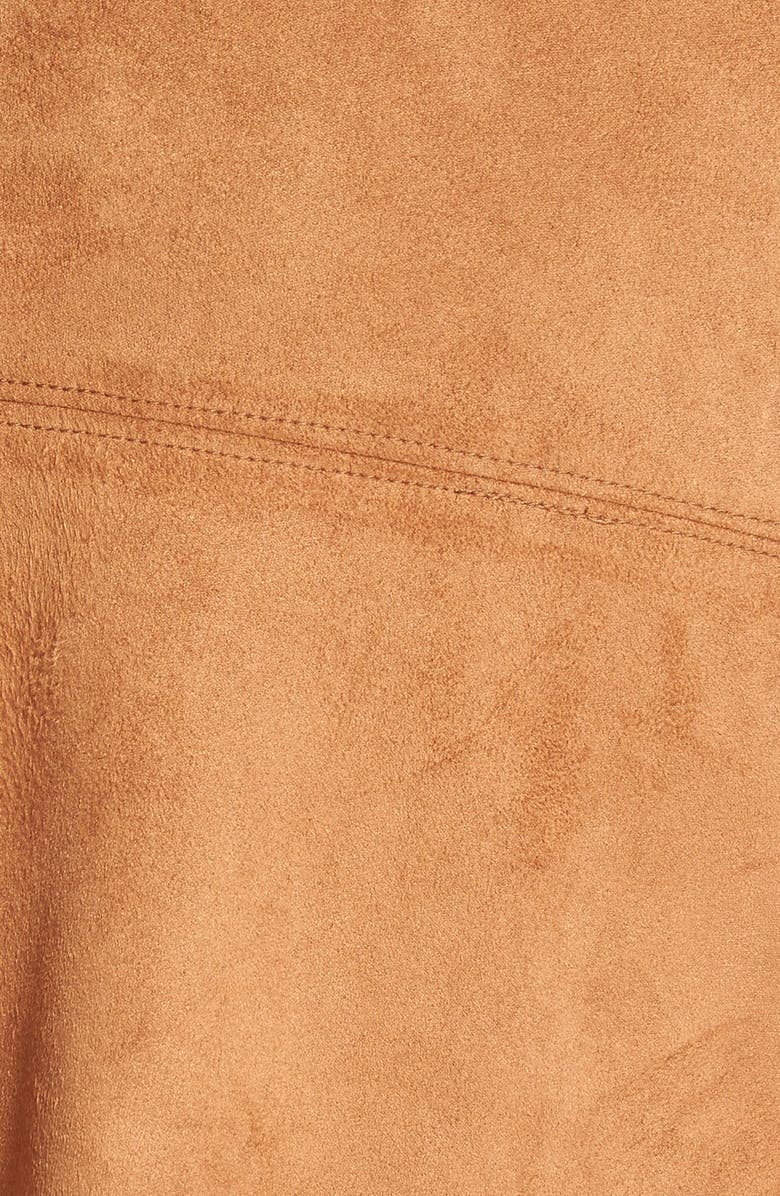 Jolt Laser Cut Faux Suede Skirt, Alternate, color, 