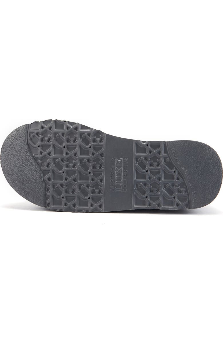 Australia Luxe Collective Cosy Genuine Shearling Glitter Ultra Platform Bootie, Alternate, color, Pewter