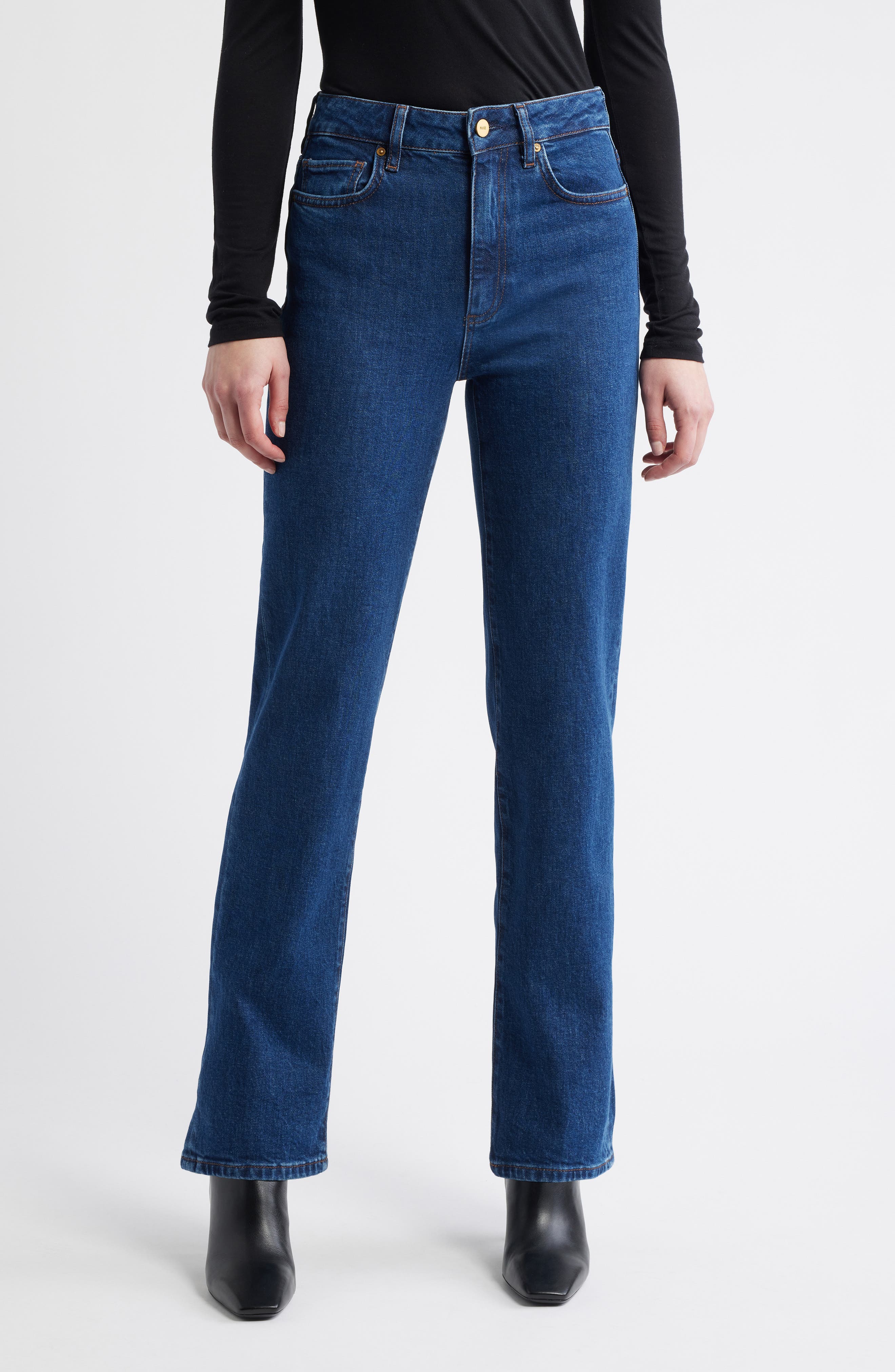 PAIGE Stevie High Waist Straight Leg Jeans