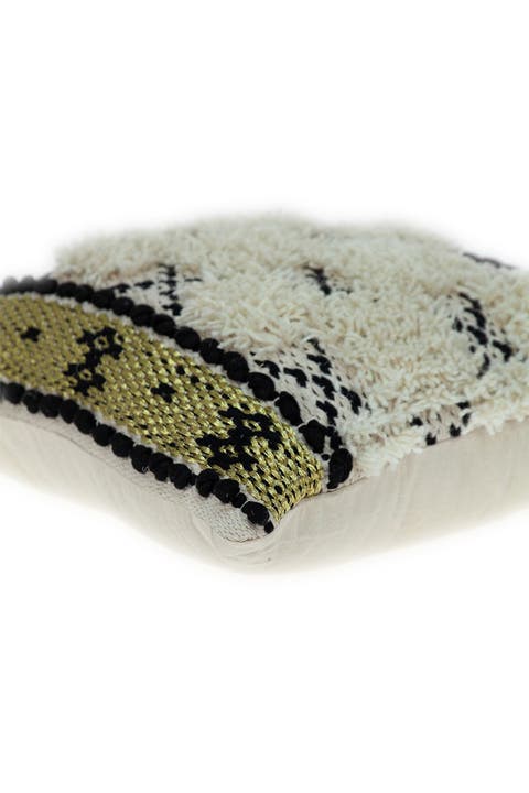 Leopold Transitional Ivory Throw Pillow