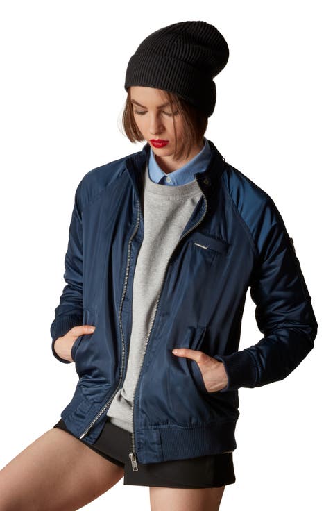 Women's Satin Bomber Jacket