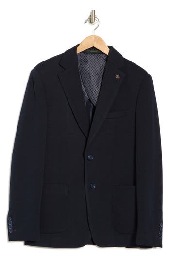 Tom Baine Performance Knit Sport Coat In Navy