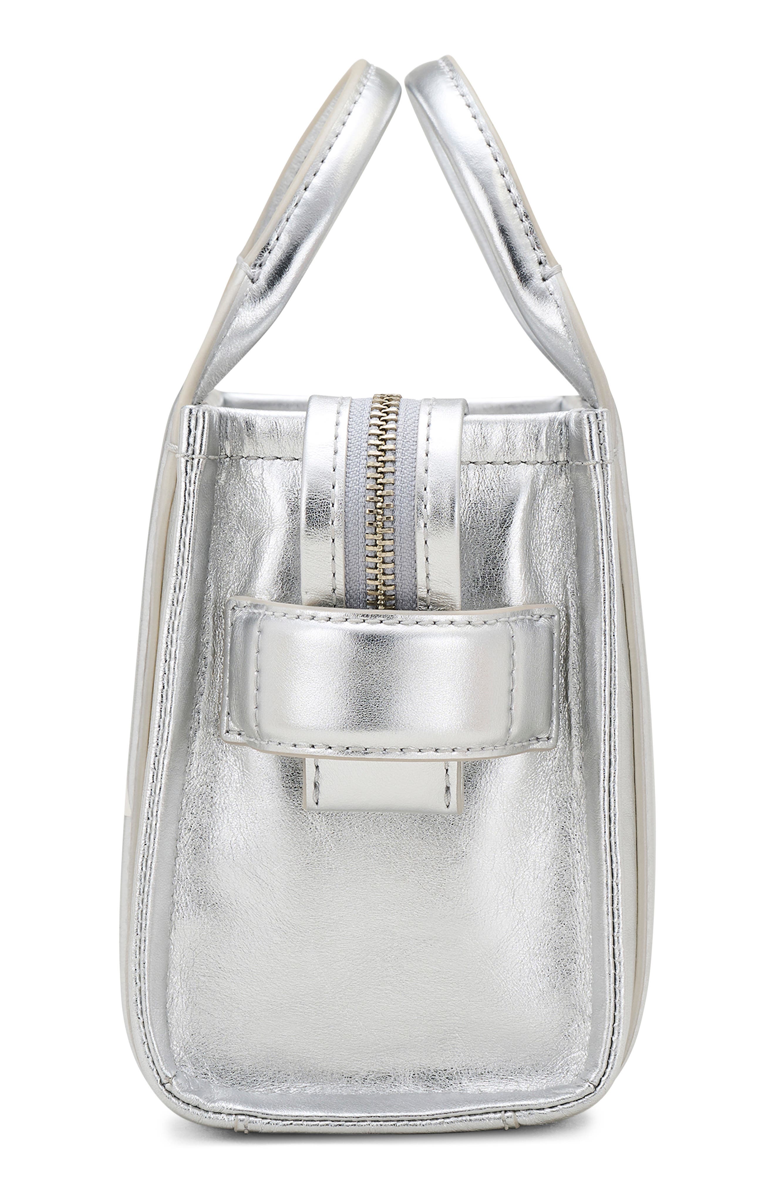 Marc Jacobs The Crossbody Metallic Leather Tote, Alternate, color, 