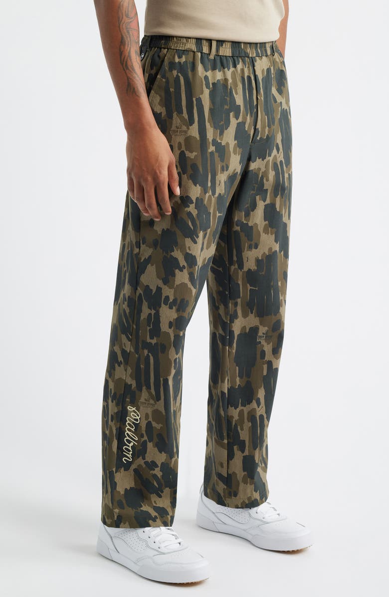 Malbon Golf Condor Tour Divot Waterproof Pants, Alternate, color, Bark Camo