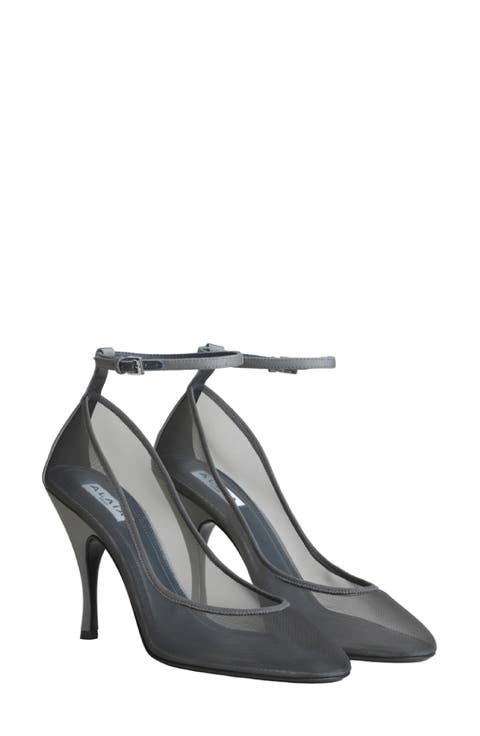 Mesh Ankle Strap Pump