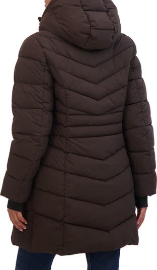 Water Resistant Hooded Long Puffer Jacket