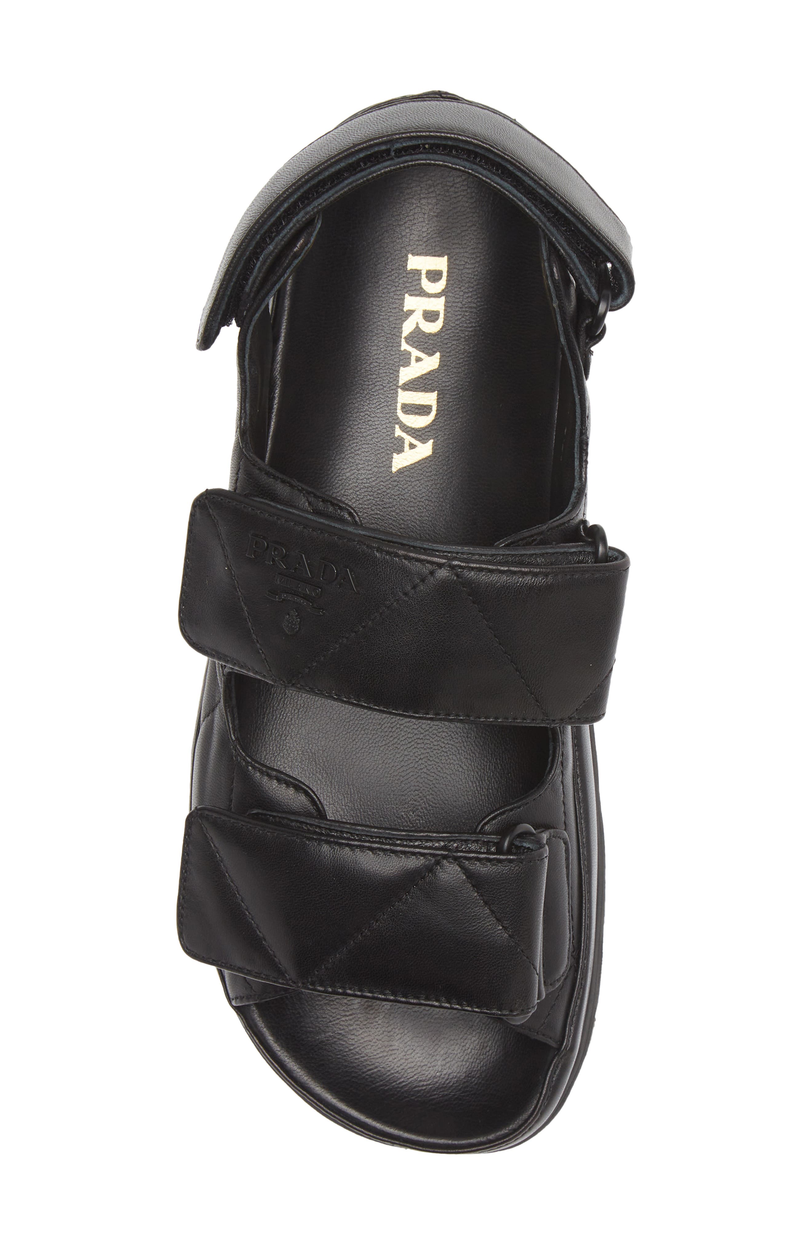Prada Double Strap Sandal, Alternate, color, 