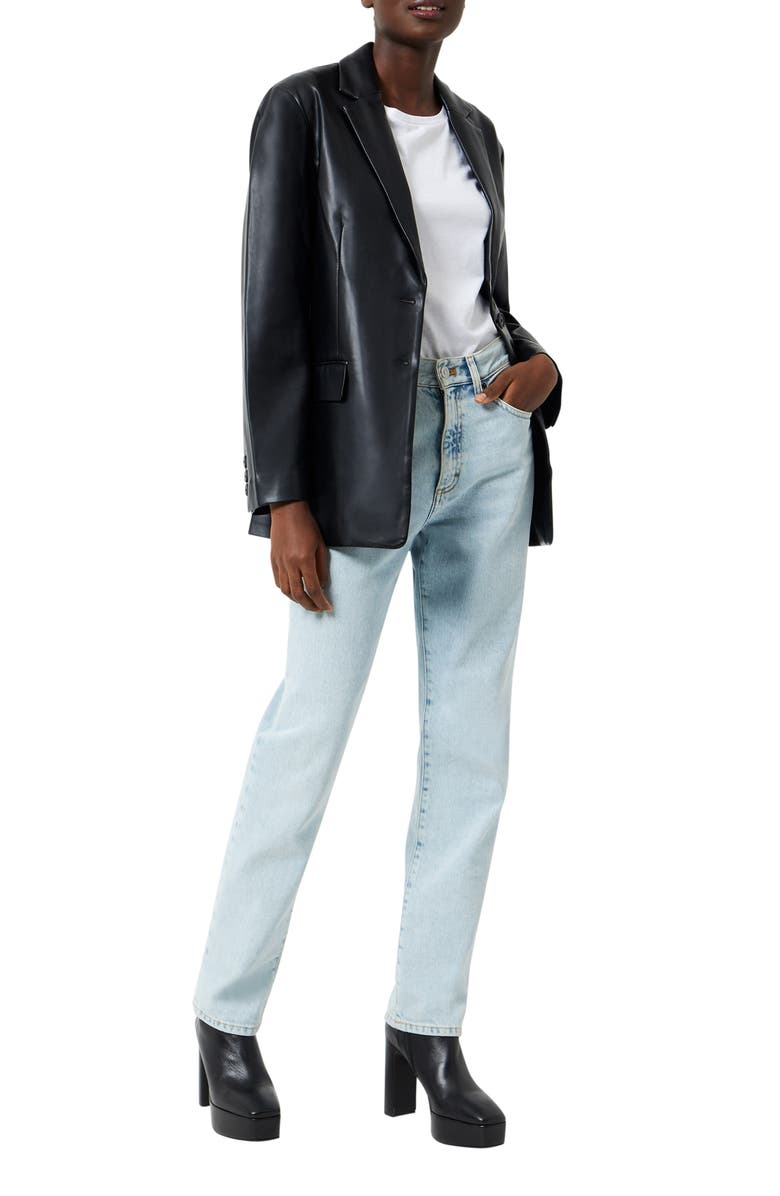 French Connection Crolenda Faux Leather Blazer, Alternate, color,