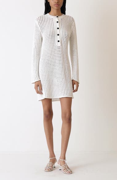 Proenza Schouler Micah Long Sleeve Open Knit Sweater Dress | Nordstromrack Proenza Schouler Micah Long Sleeve Open Knit Sweater Dress | Nordstromrack