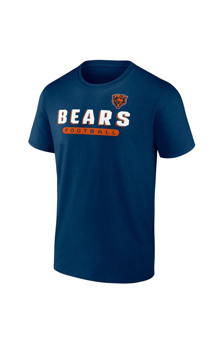 FANATICS Men's Fanatics Branded Navy/Heathered Gray Chicago Bears T-Shirt Combo Pack, Alternate, color, 
