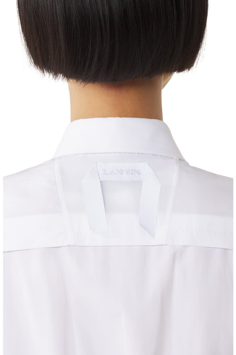 White Cotton Poplin Shirt Dress, Alternate, color, White
