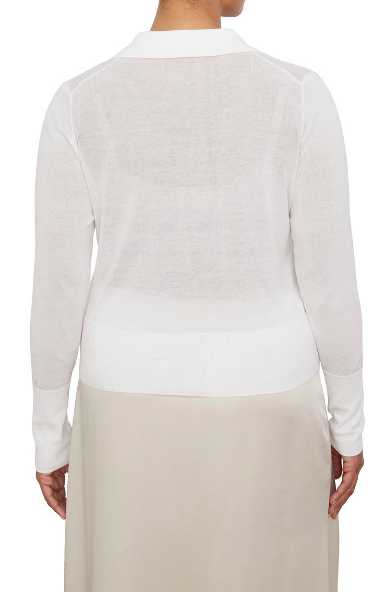 Vince Cotton Cardigan, Alternate, color, Optic White