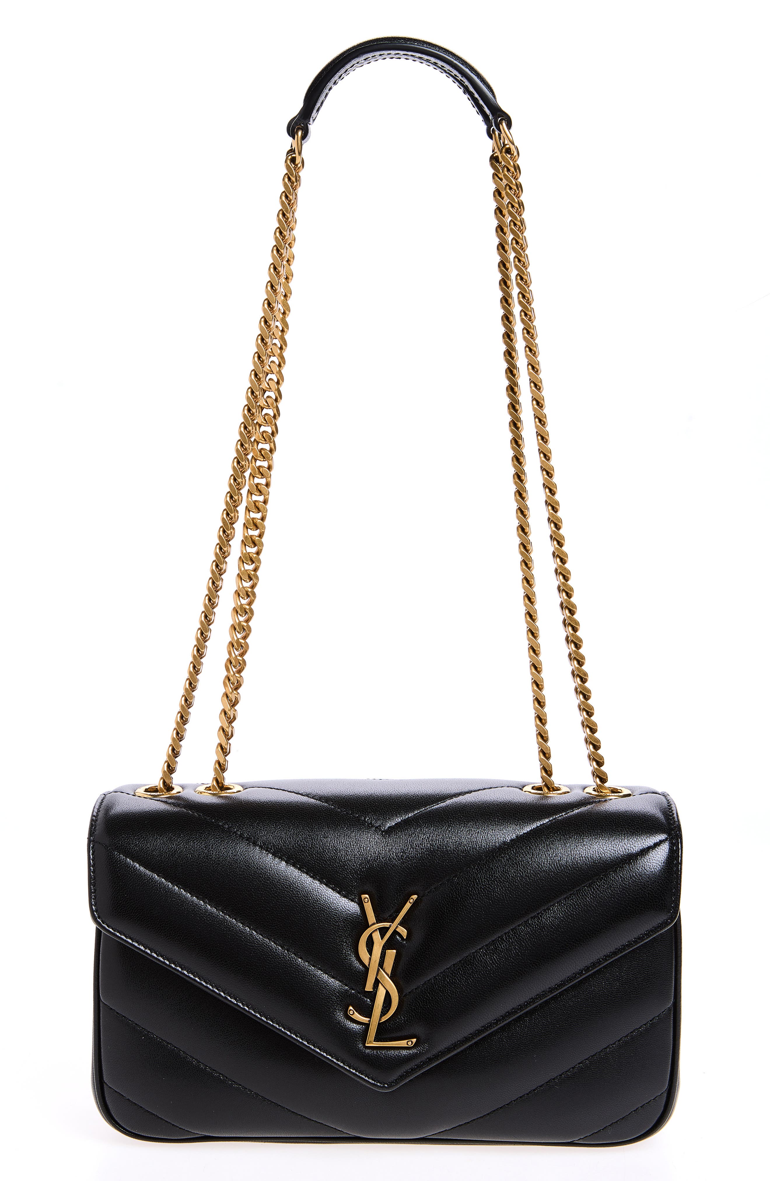 Saint Laurent Small Loulou Quilted Leather Shoulder Bag, Main, color, 