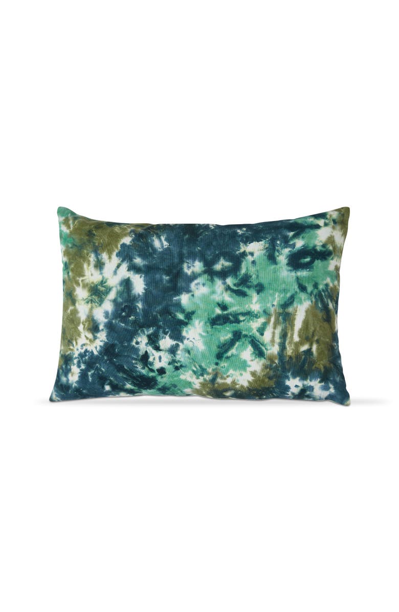 tag Blue Tie Dye Lumbar Cotton Accent Decorative Throw Pillow, Main, color, Blue
