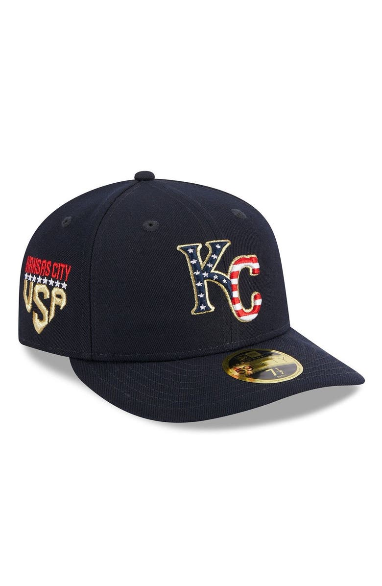 New Era Men's New Era  Navy Kansas City Royals 2023 Fourth of July Low Profile 59FIFTY Fitted Hat, Main, color, 