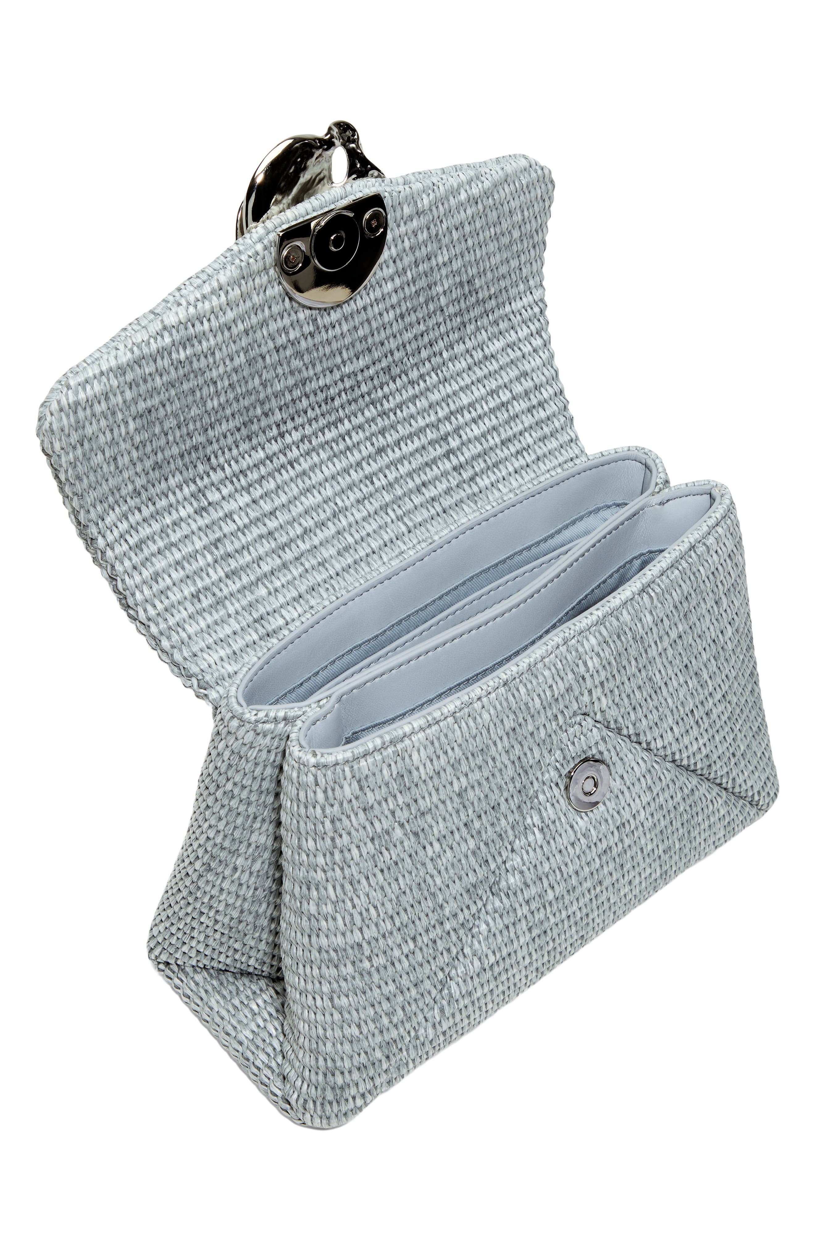 Poppy Rose 2.0 Straw Handheld Bag, Alternate, color, NAVY