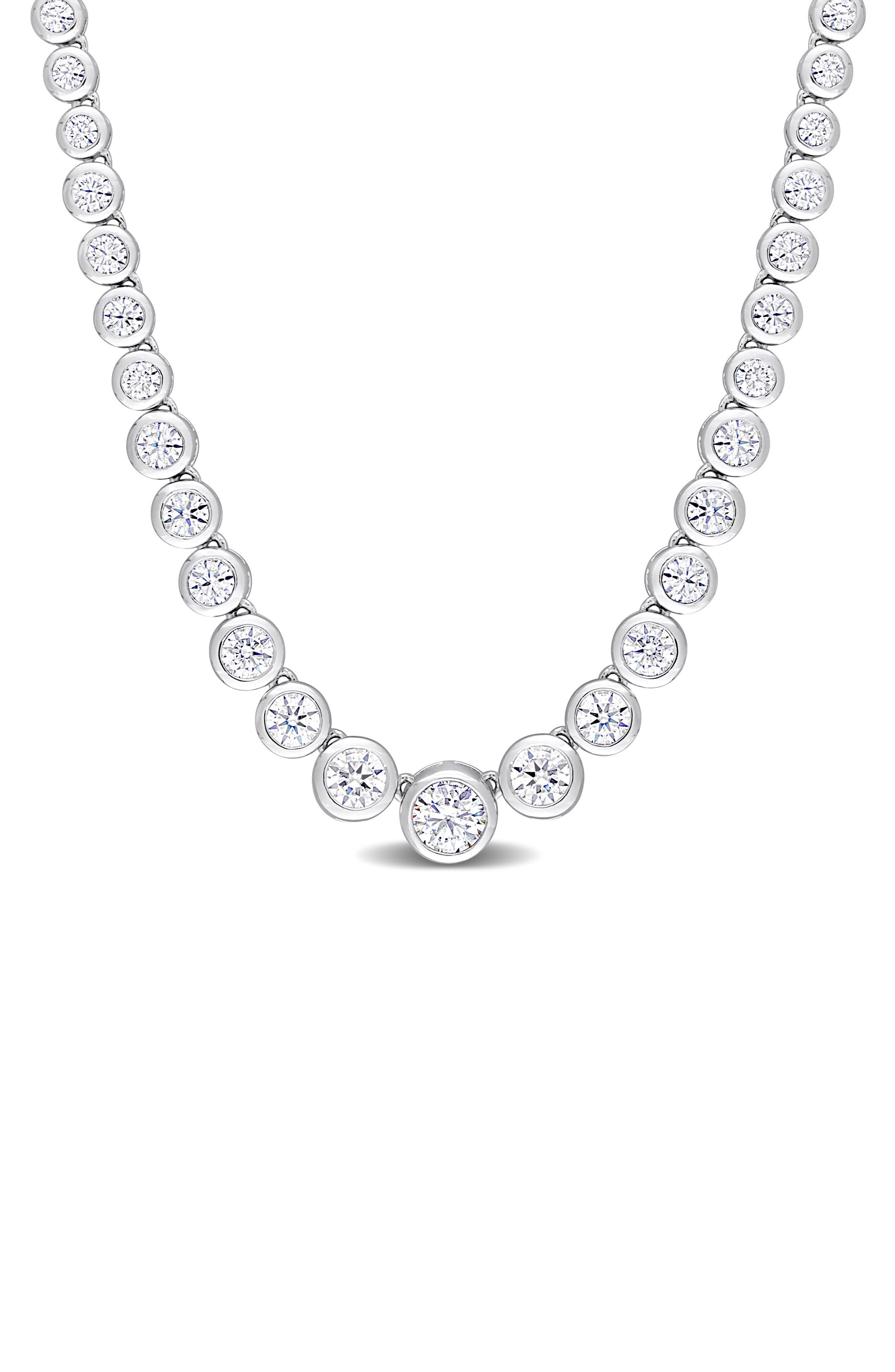 DELMAR Dew Created Moissanite Necklace