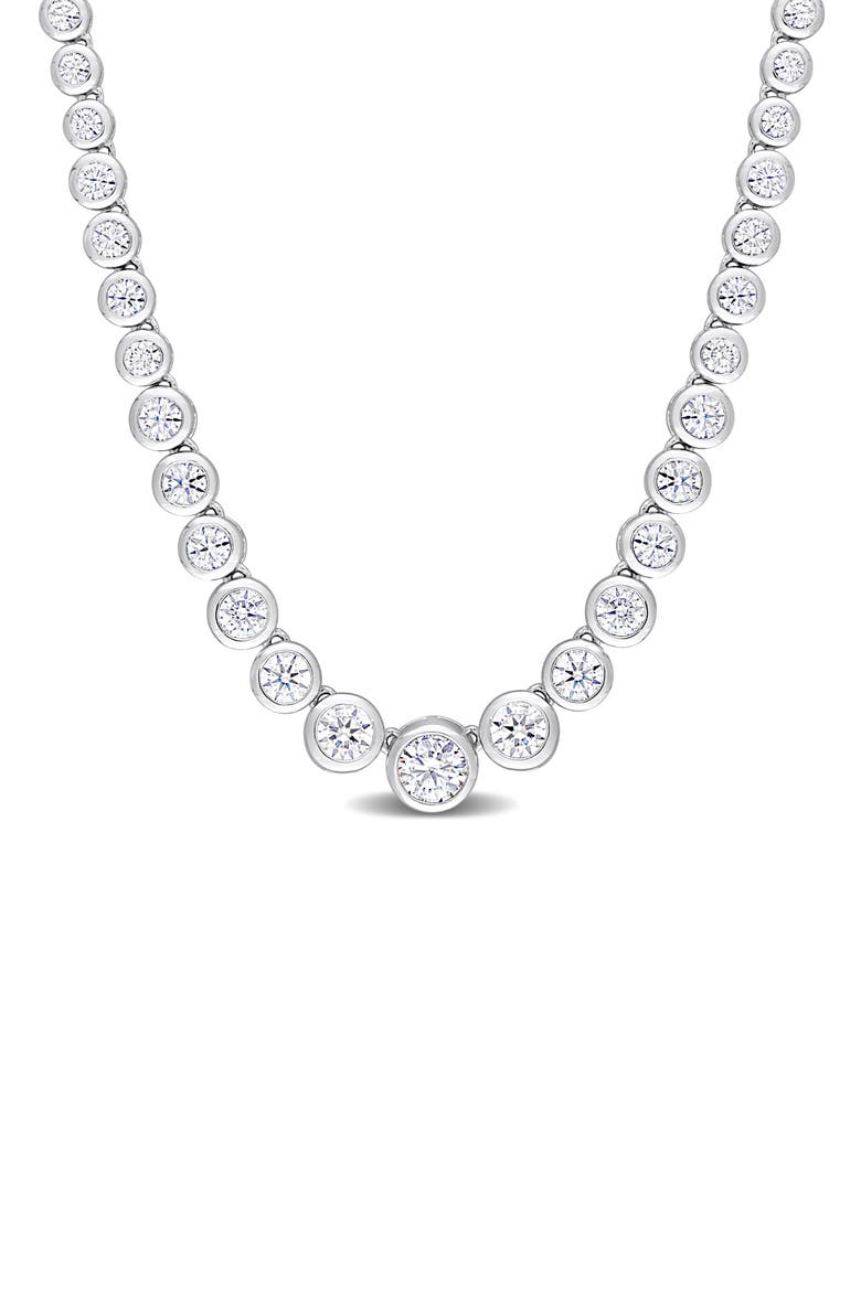 Dew Created Moissanite Necklace, Main, color, WHITE