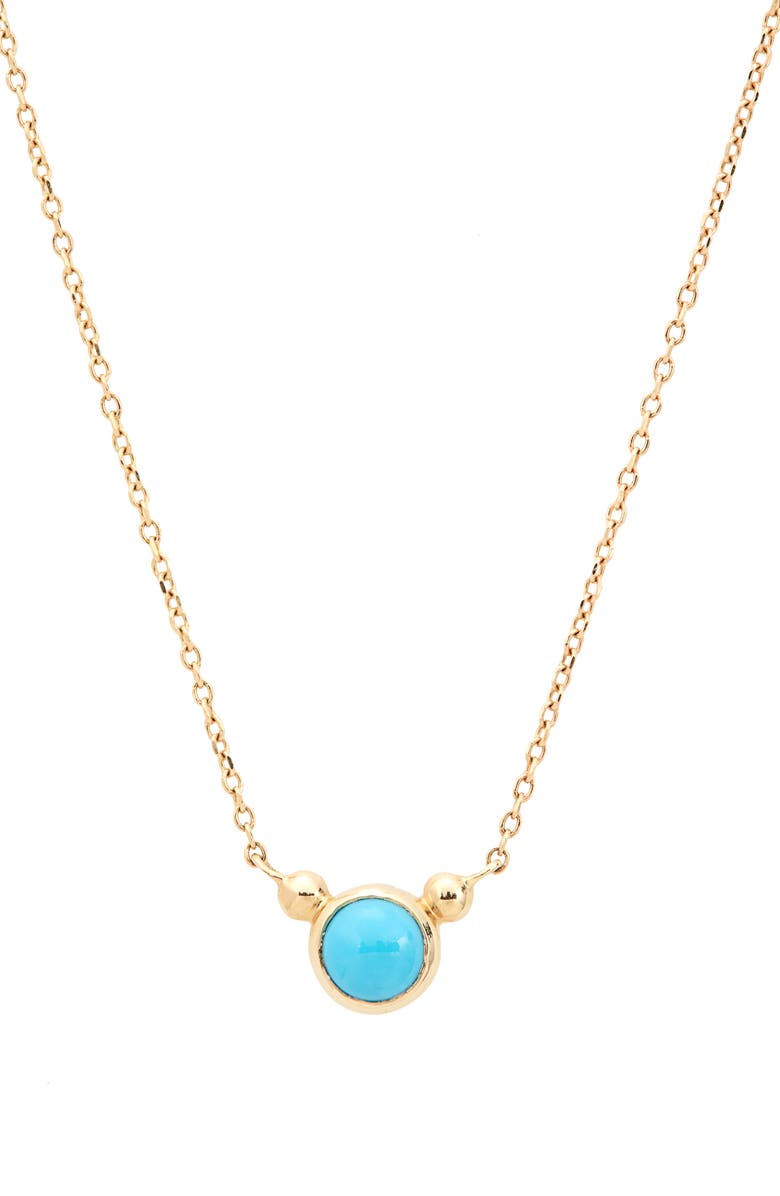 Anzie Bonheur Turquoise Pendant Necklace, Main, color, Turquoise