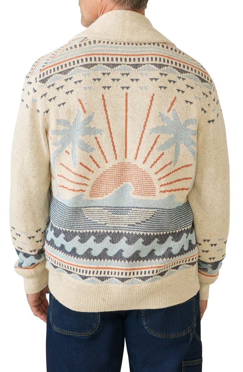 Faherty Jacquard Cotton & Organic Hemp Cardigan, Alternate, color, 