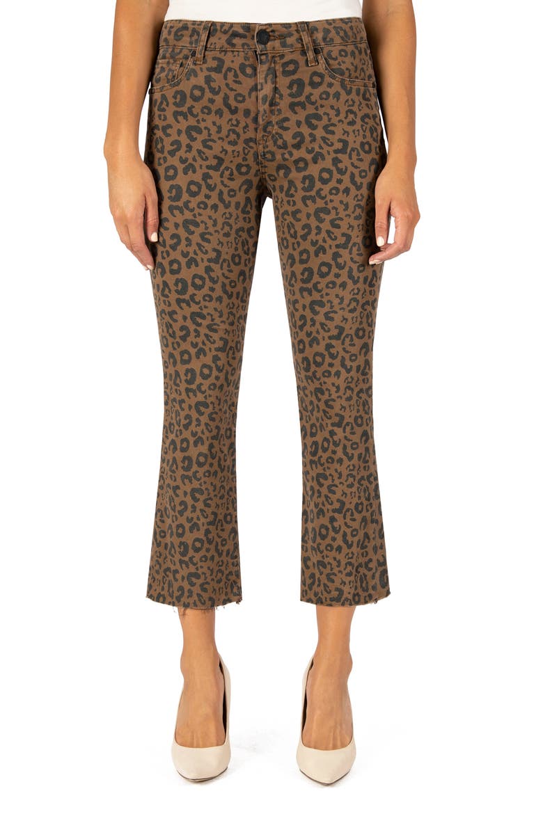 Kelsey High Waist Ankle Flare Jeans, Main, color, MOCHA/BLACK