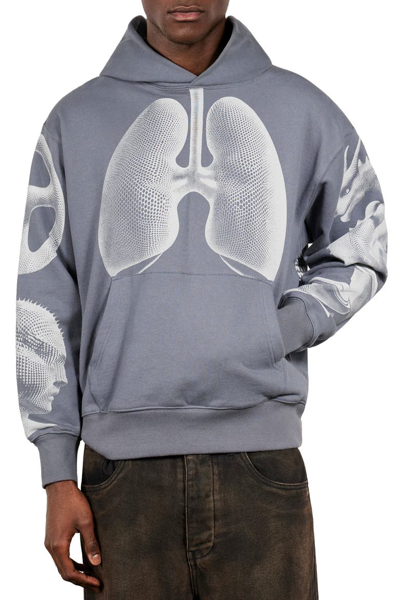 Dysfunction Graphic Hoodie, Main, color, GREY