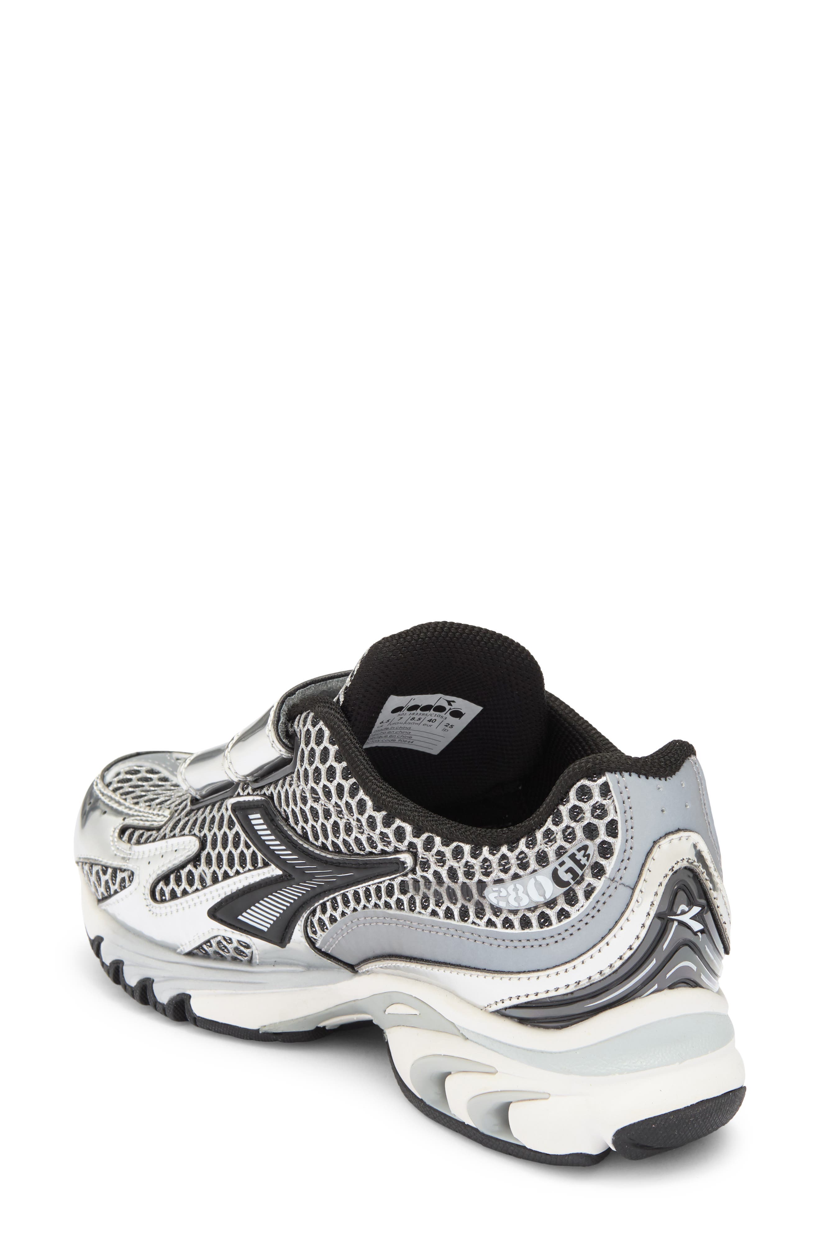Diadora Gender Inclusive Mythos Propulsion 280 Strap Sneaker, Alternate, color, Silver Dd/ Black