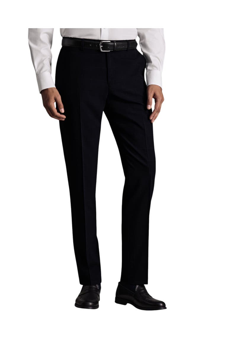 Windowpane Slim Fit Pants, Main, color, Navy