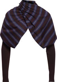 Dries Van Noten Tiba Asymmetric Merino Wool Shrug