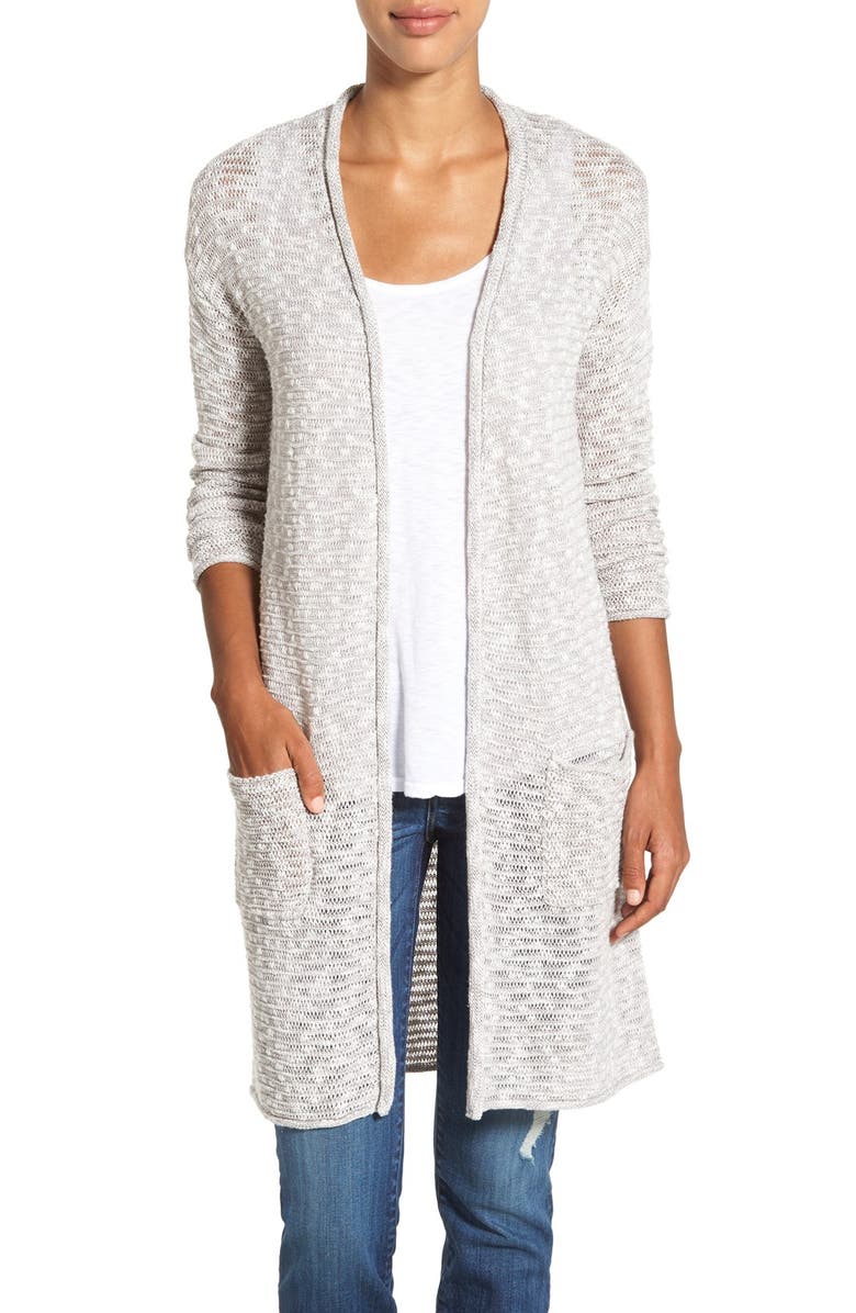 Caslon<sup>®</sup> Open Stitch Long Cardigan, Main, color,
