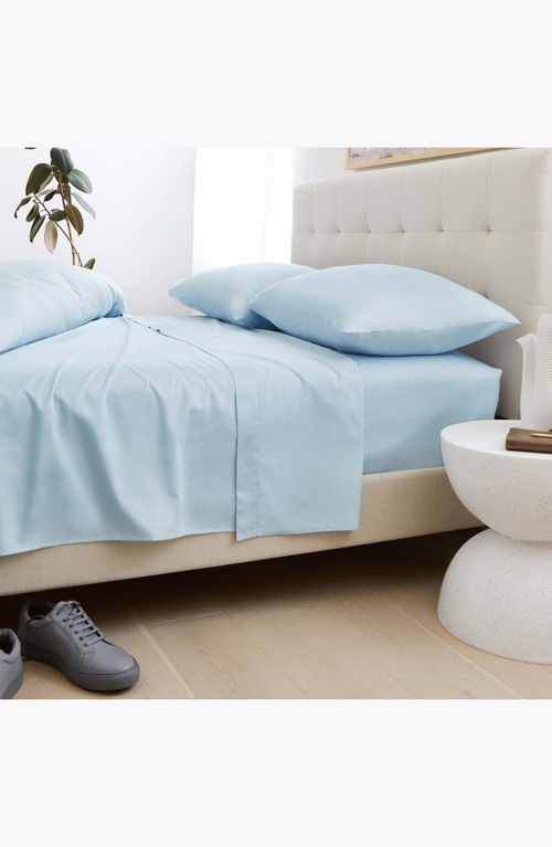 Italic Luxe Australian Sateen Pillowcase Set In Pale Blue