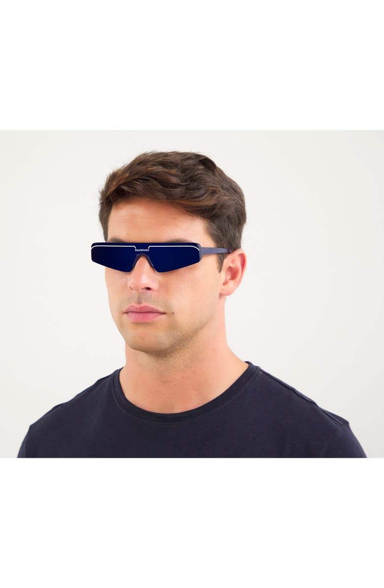 Balenciaga 99mm Shield Sunglasses, Alternate, color, 