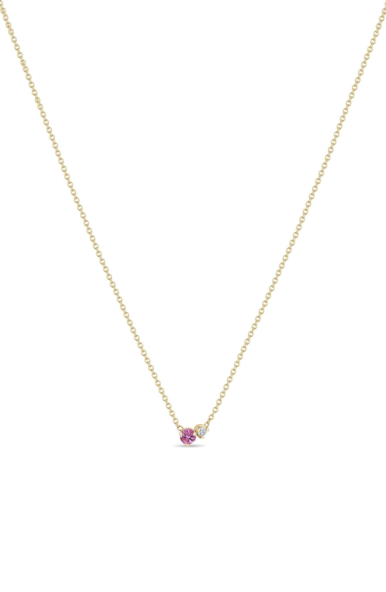 YELLOW GOLD/ PINK SAPHIRE