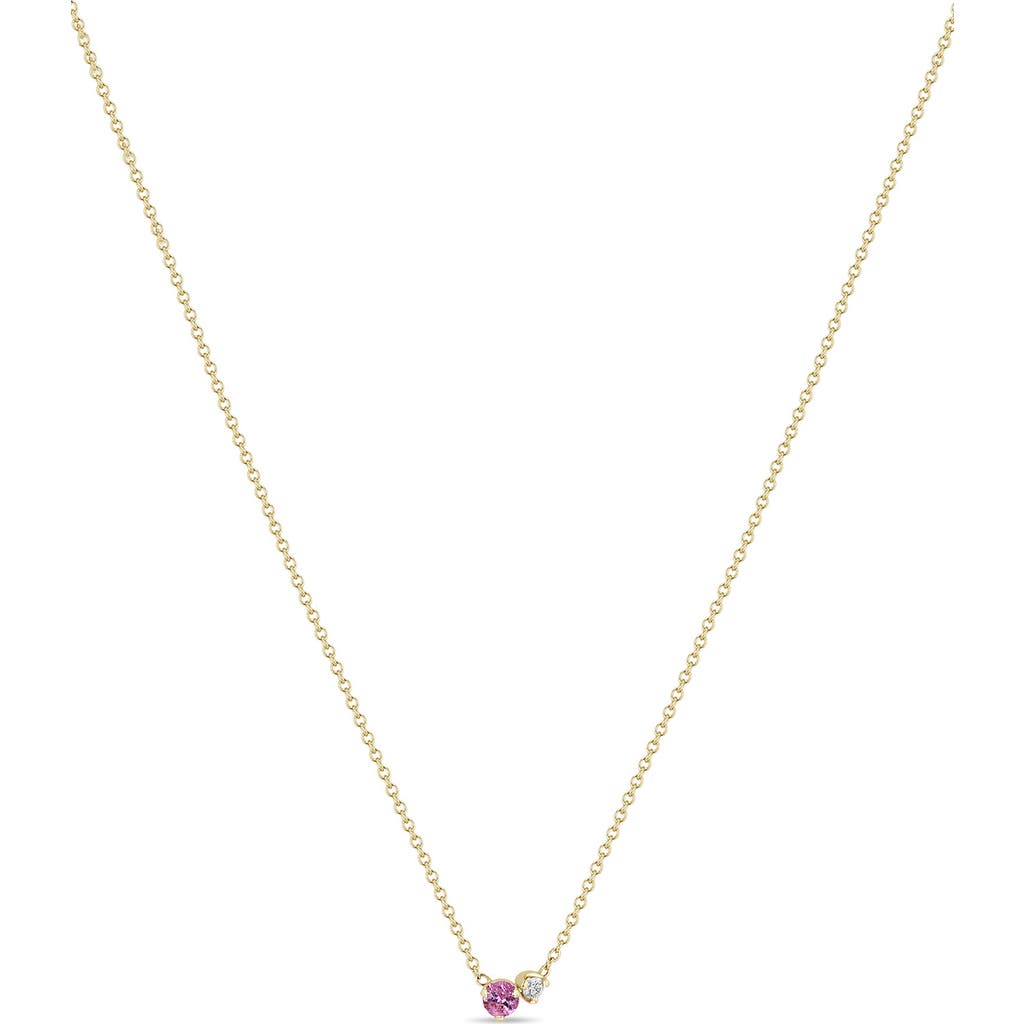 Zoë Chicco 14k Gold Mixed Stone Pendant Necklace