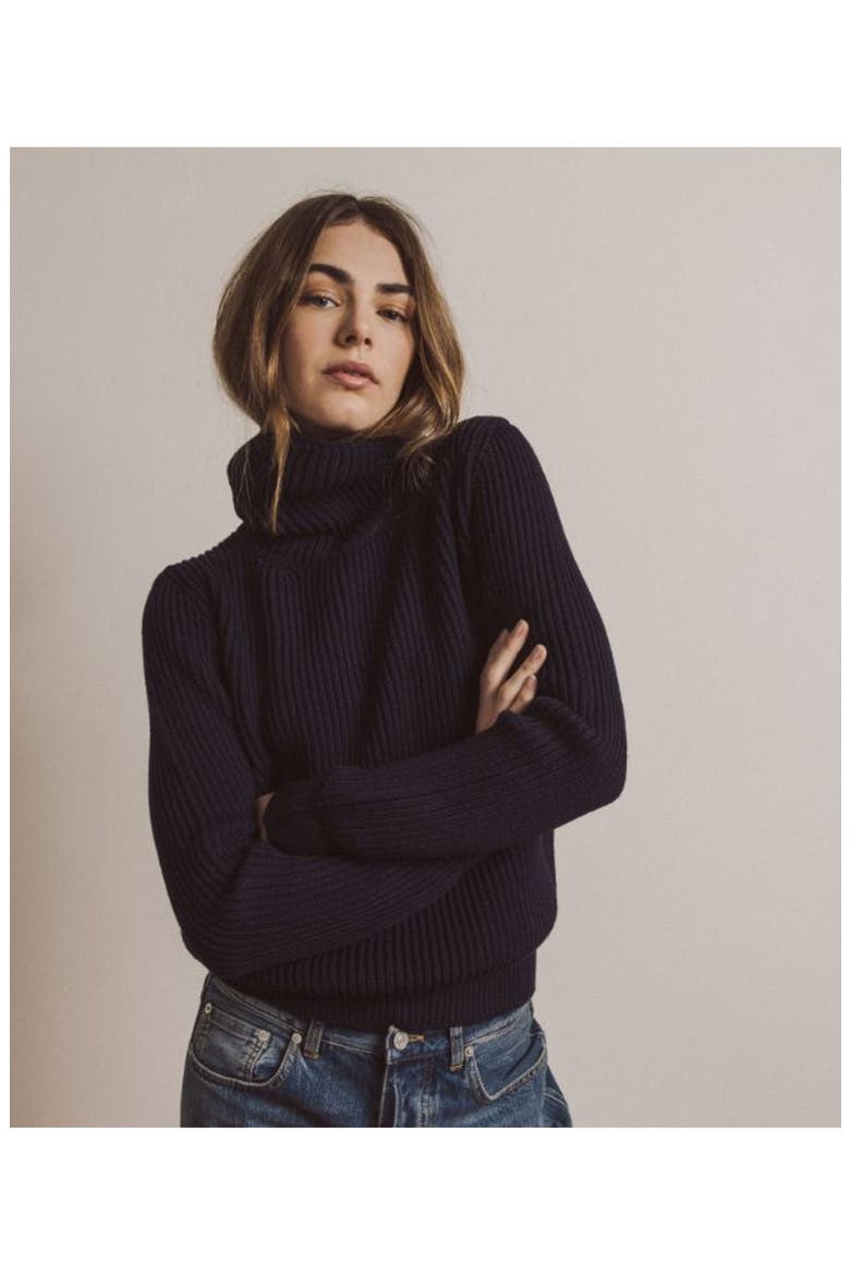 Lucy High Neck Sweater, Alternate, color, Black