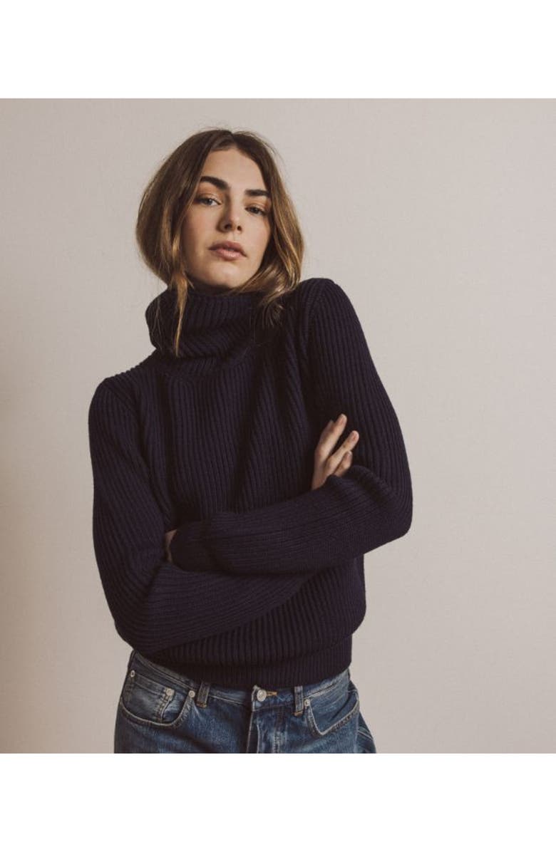 Fortela Lucy High Neck Sweater, Alternate, color, Black