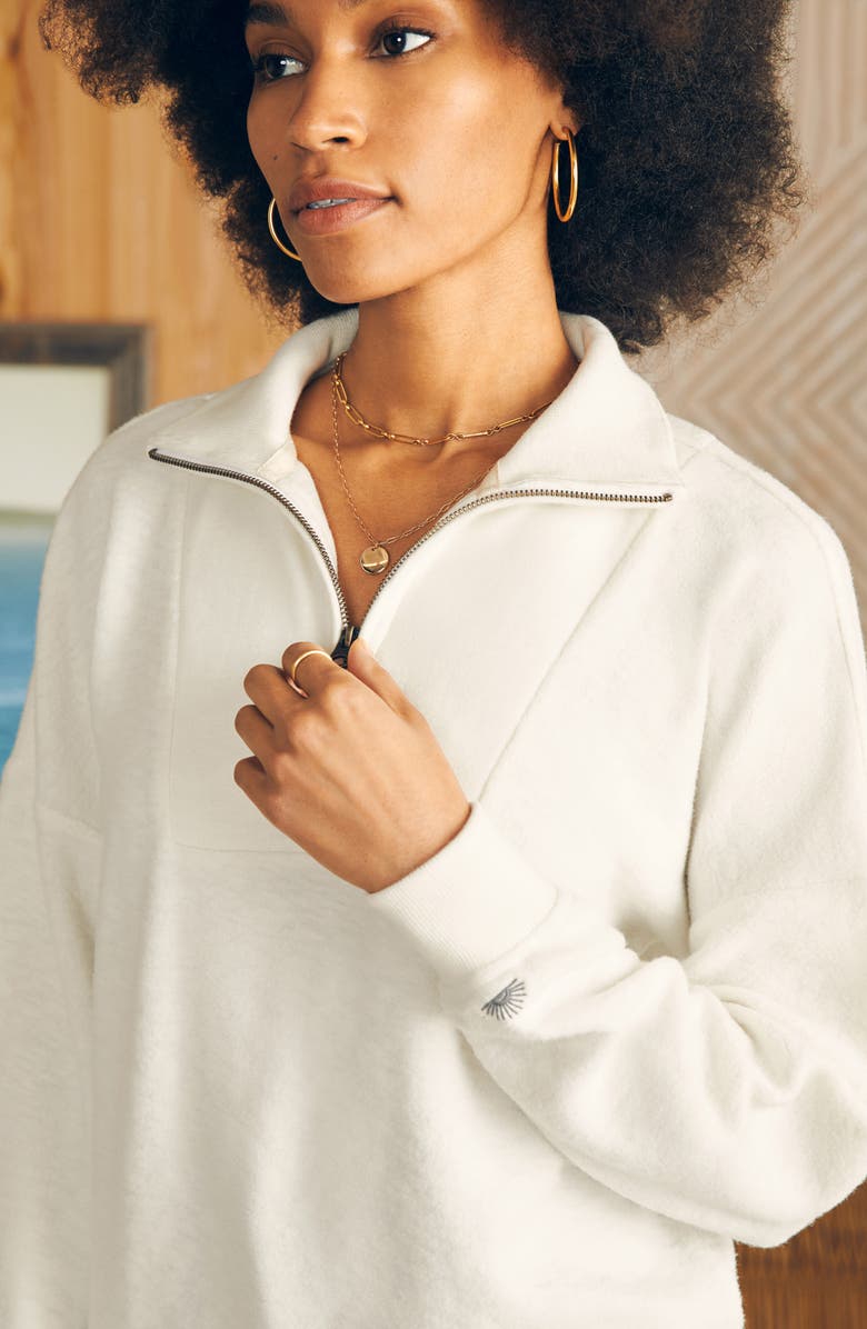 Faherty Beach Quarter Zip Fleece Pullover, Alternate, color, 