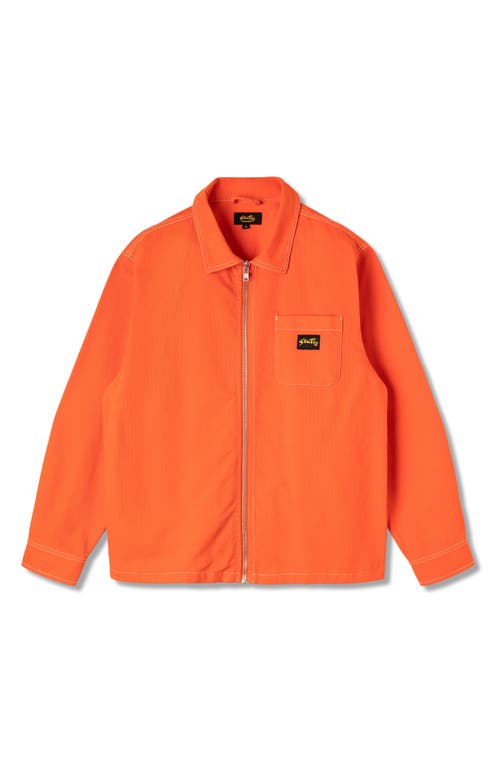 STAN RAY Zip Cotton Shirt Jacket in Faded Red Bedford  product