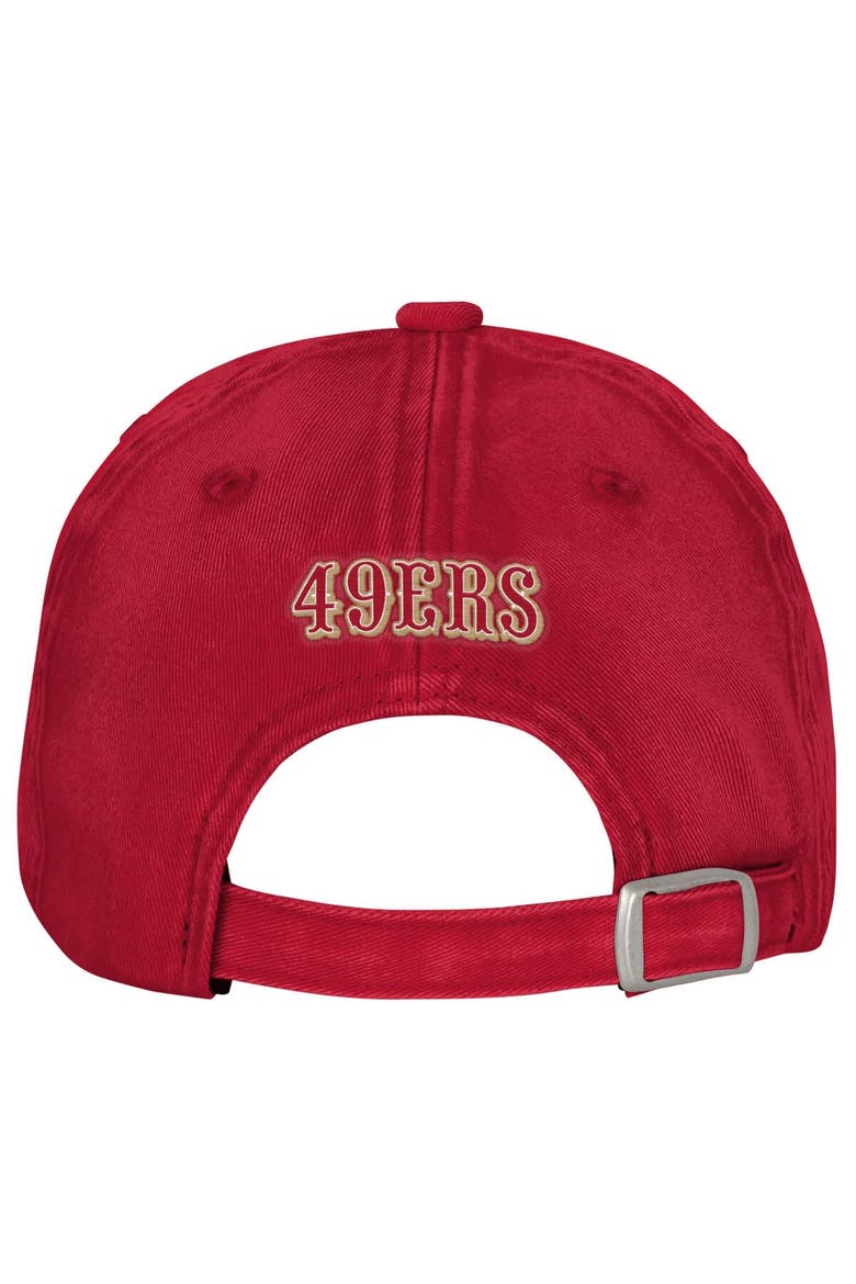 Girls Youth Outerstuff Scarlet San Francisco 49ers Gridiron Adjustable Hat, Alternate, color, Scarlet