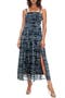 Metallic Gathered Maxi Dress