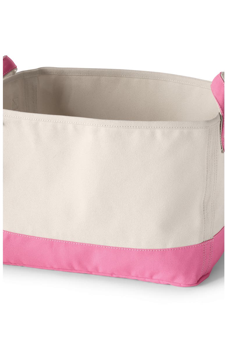 Large Canvas Storage Tote, Alternate, color, Natural/Fresh Pink